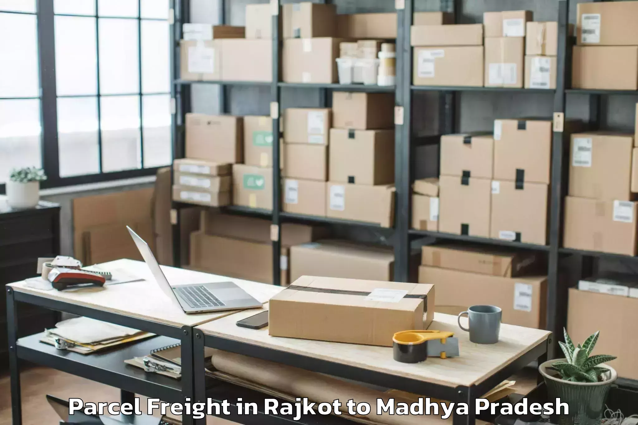 Reliable Rajkot to Bamora Parcel Freight